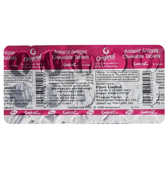 gelusil mps tablet 15's